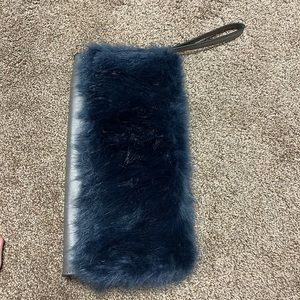 French connection faux fur clutch